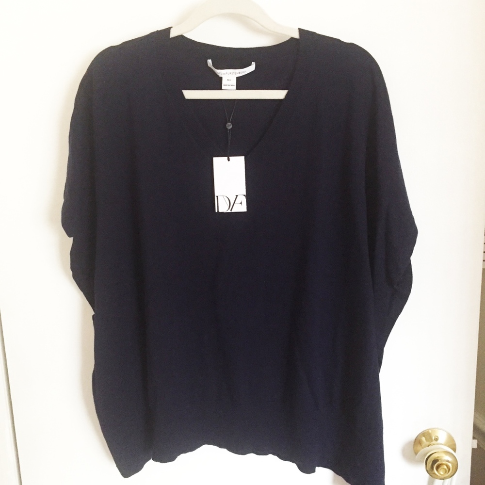 Diane von Furstenberg V-Neck Dolman Sweater